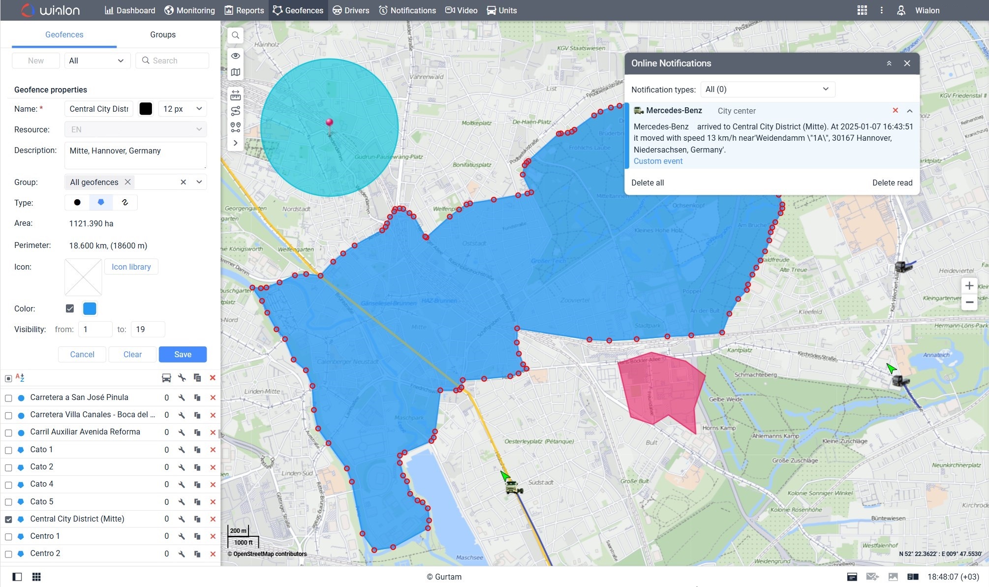 Geofence control